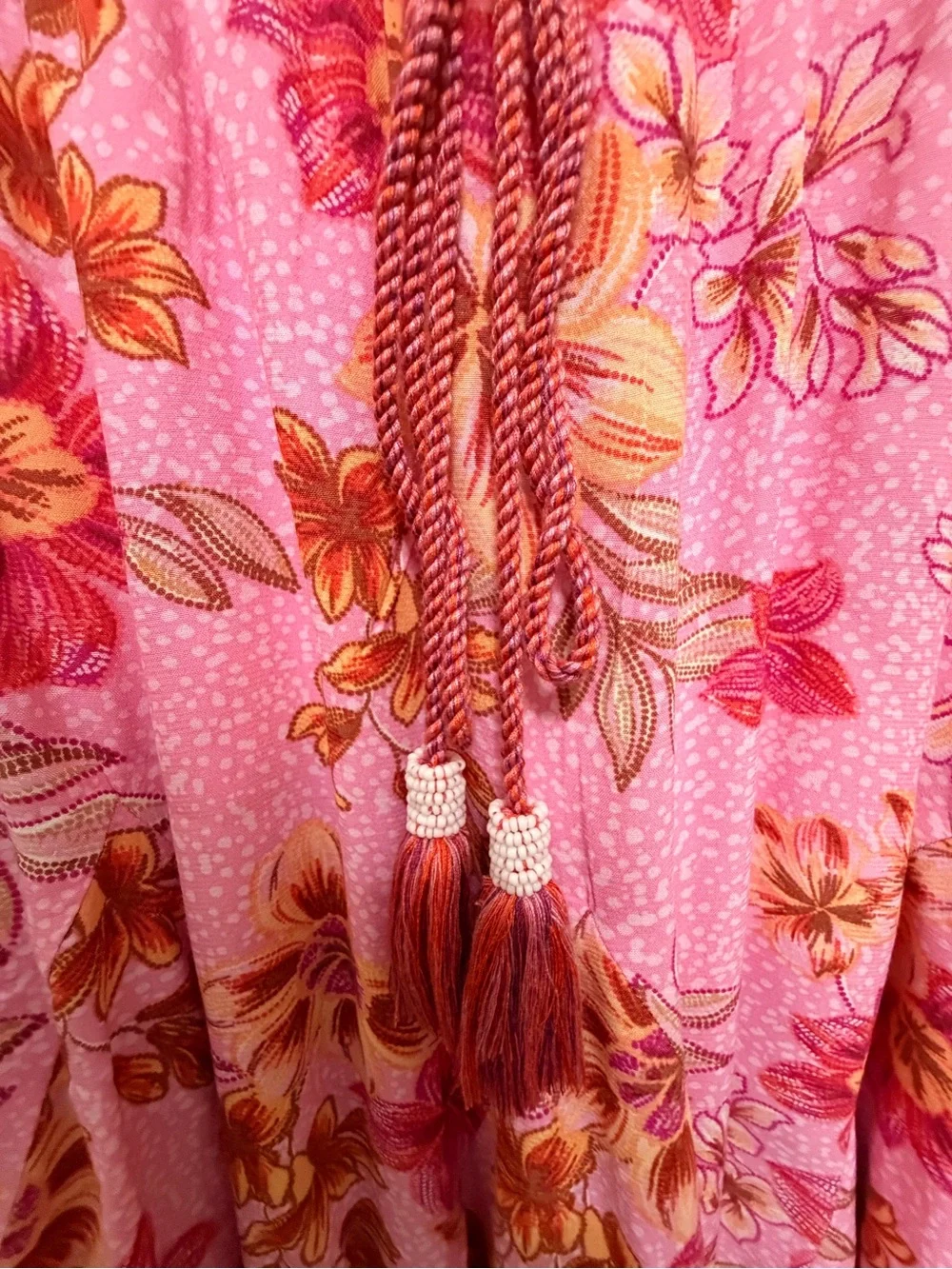 LOFT Pink Floral Sleeveless Dress